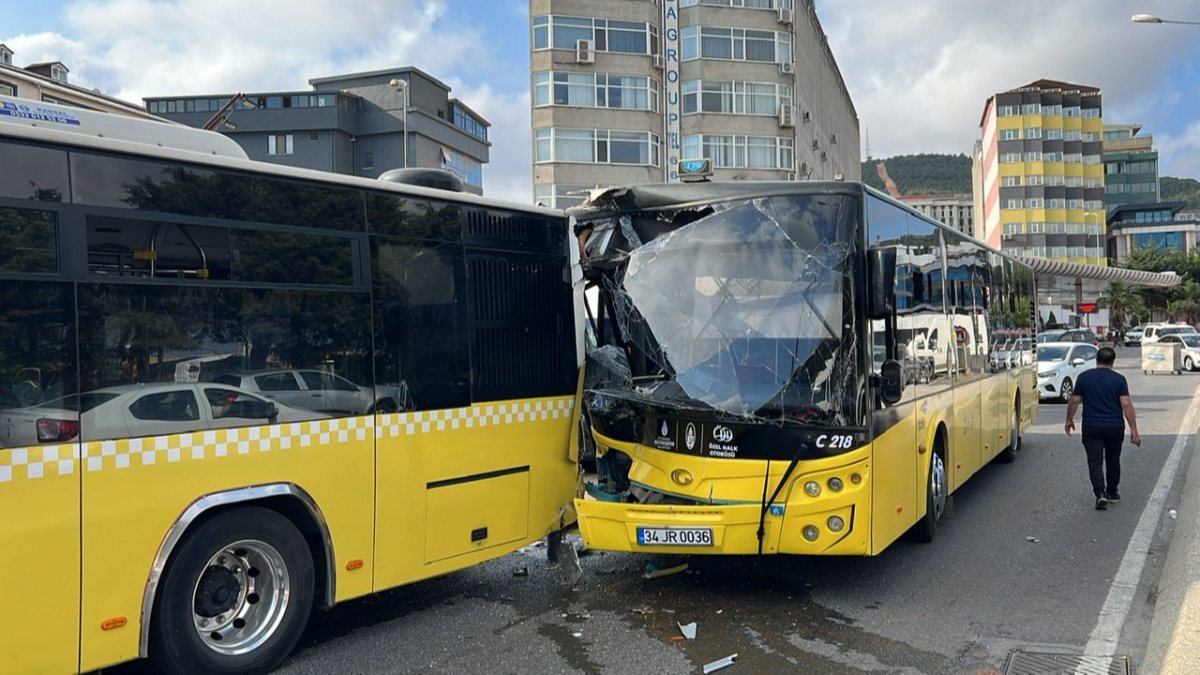 Ataşehir’de, İETT otobüsleri kaza yaptı
