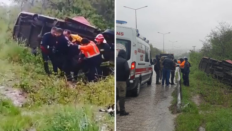 Yalova’da yoldan çıkan minibüs takla attı: 3 kişi hayatını kaybetti