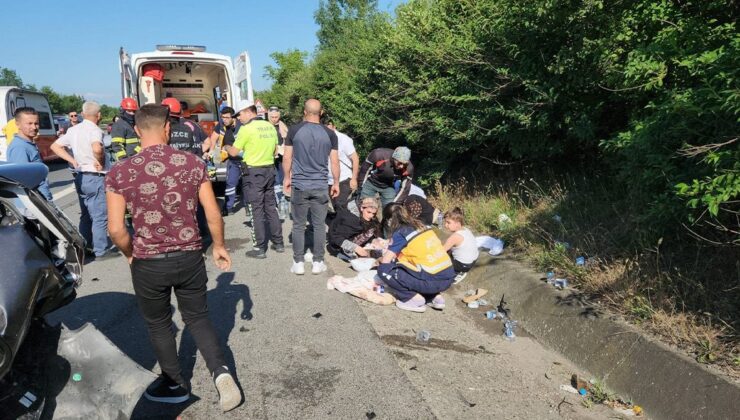 Otobüs ile 3 araba birbirine girdi: Çok sayıda yaralı!