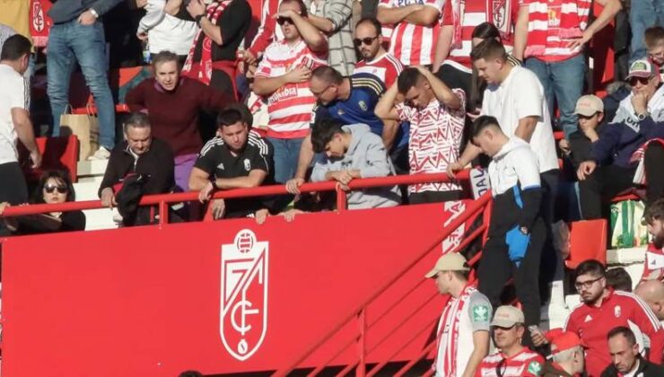 Tribünde taraftar ölünce maç ertelendi