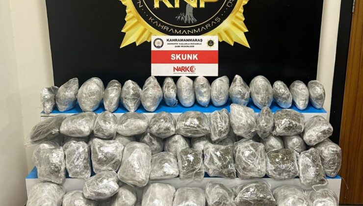 Kahramanmaraş’ta 50 kilogram uyuşturucu ele geçirildi