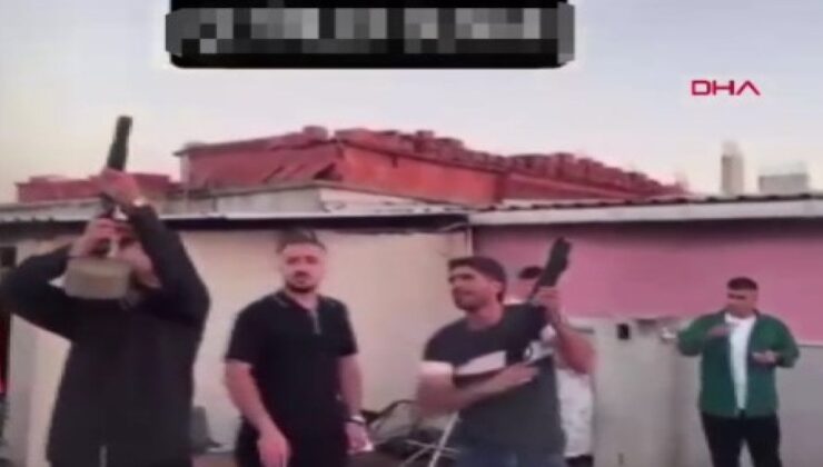 Havaya ateş açıp toplumsal medyadan paylaştılar