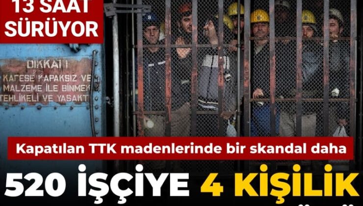 Tahliyesi 13 saat sürüyor! Kapatılan TTK madenlerinde bir skandal daha: 520 personele 4 kişilik kurtarma asansörü