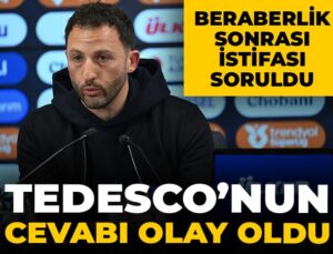 Beraberlik sonrası birinci iş Tedesco’ya istifası soruldu: Yanıtı olay oldu