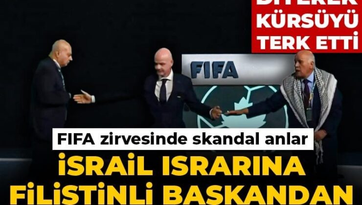 FIFA tepesinde skandal anlar! İsrail ısrarına Filistinli lider “Acı çekiyoruz” diyerek kürsüyü terk etti
